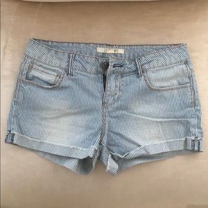 Forever 21 sriped jean shorts